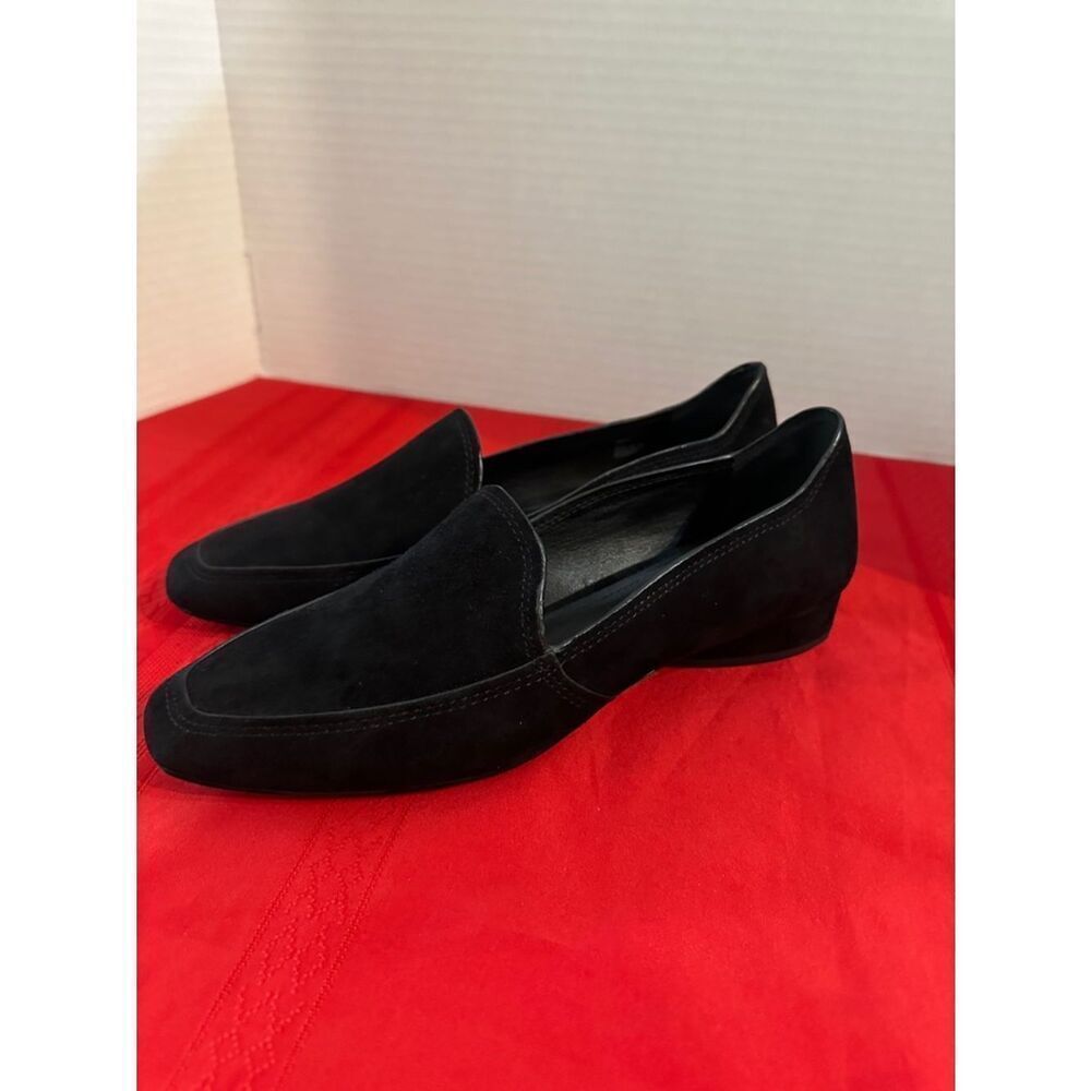 Donald J. Pliner Black Suede Slip-On Loafers Size 7N